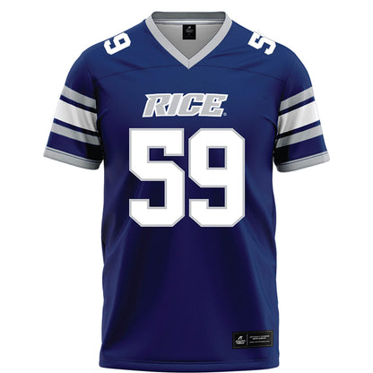 Rice - NCAA Football : Colter Alberding - Blue Football Jersey-0