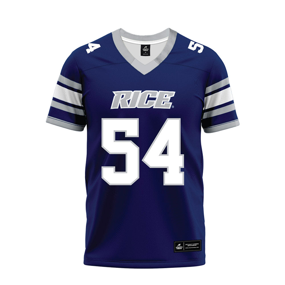 Rice - NCAA Football : Austin Harnetiaux - Blue Premium Football Jersey-0