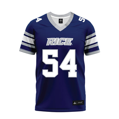 Rice - NCAA Football : Austin Harnetiaux - Blue Premium Football Jersey-0