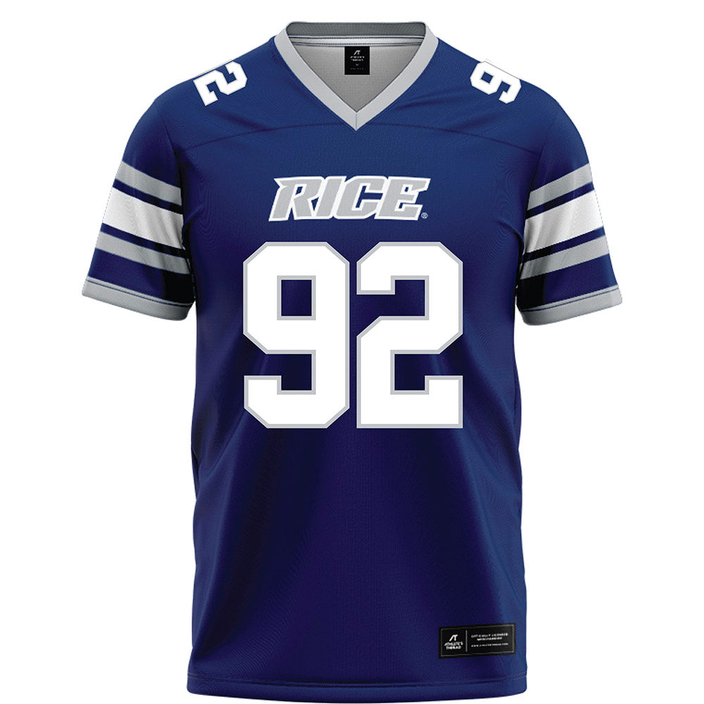 Rice - NCAA Football : Luca Akirtava - Blue Football Jersey-0
