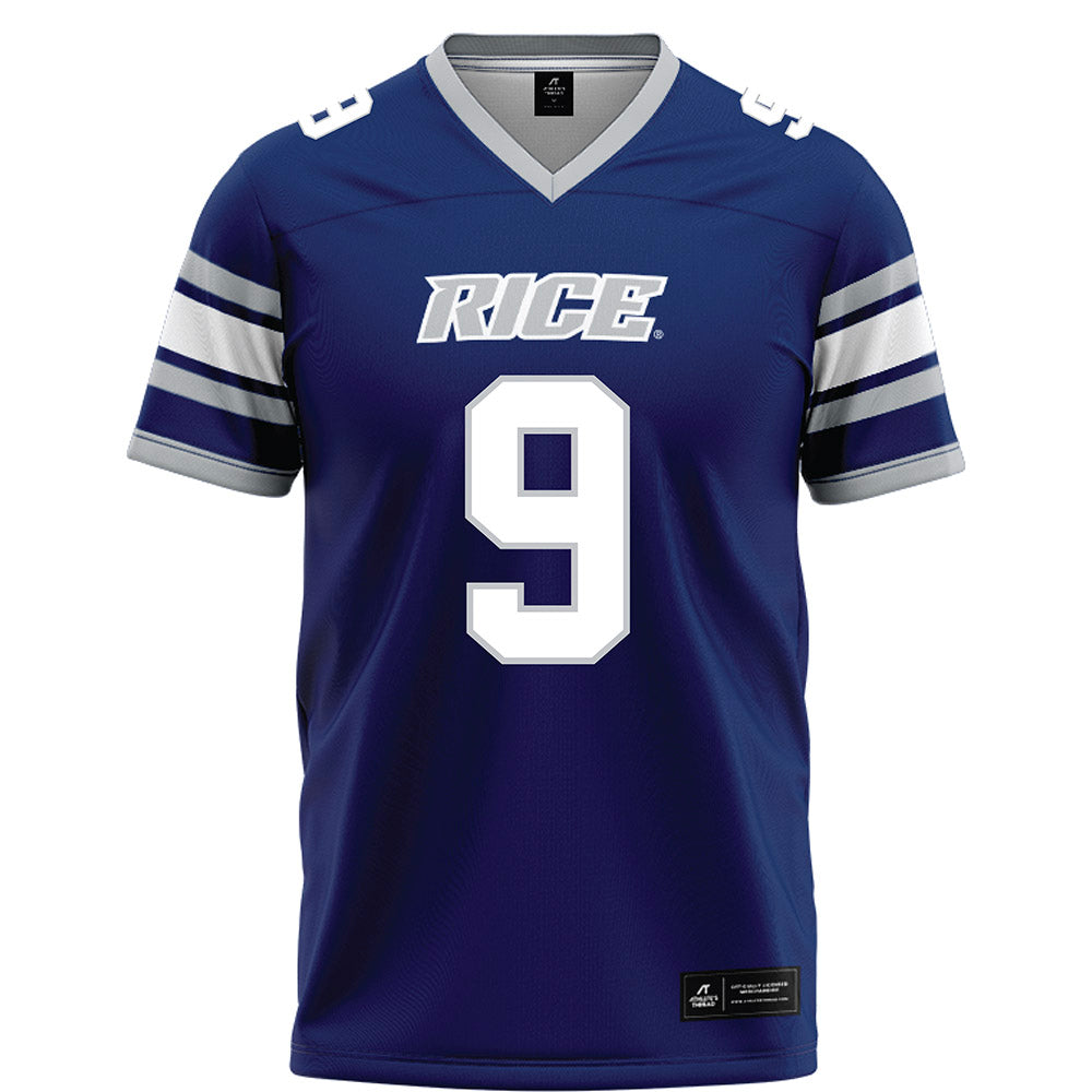 Rice - NCAA Football : Preston Zinter - Blue Football Jersey-0