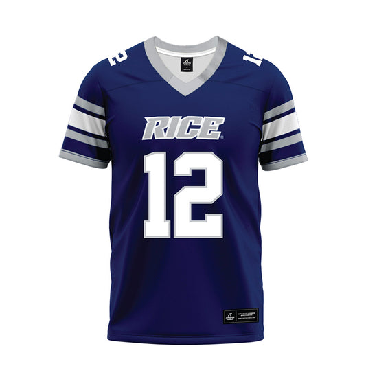 Rice - NCAA Football : Jamir Benjamin - Blue Premium Football Jersey-0