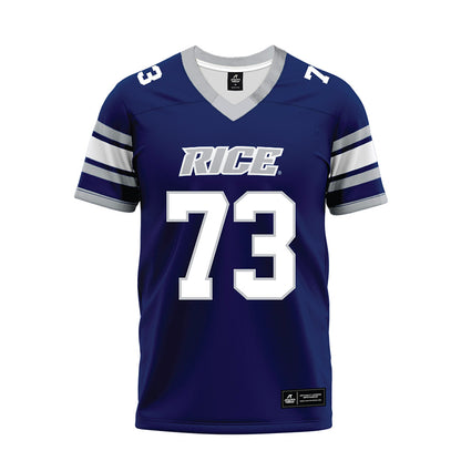 Rice - NCAA Football : Justin Michaelis - Blue Premium Football Jersey-0