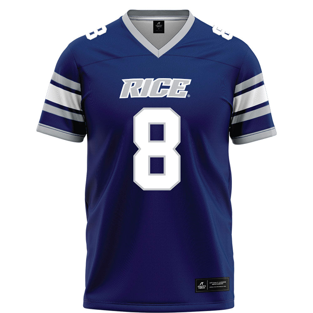 Rice - NCAA Football : Joseph Mutombo - Blue Football Jersey-0