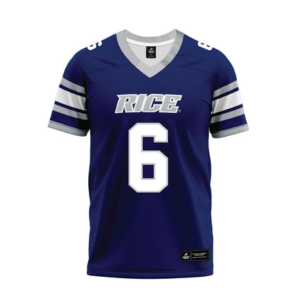 Rice - NCAA Football : Ben Grice - Blue Premium Football Jersey-0