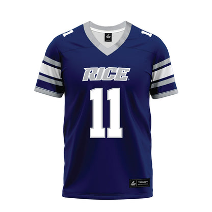 Rice - NCAA Football : Christopher Clark-Jolivet - Blue Premium Football Jersey-0