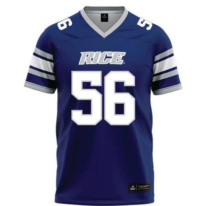 Rice - NCAA Football : Seth Clarke - Blue Football Jersey-0
