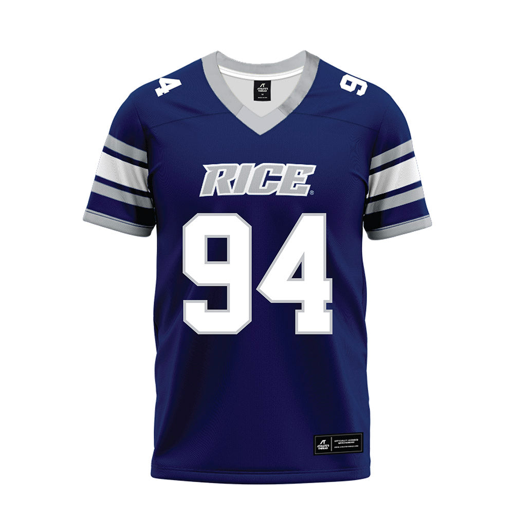 Rice - NCAA Football : Braden Bays - Blue Premium Football Jersey-0