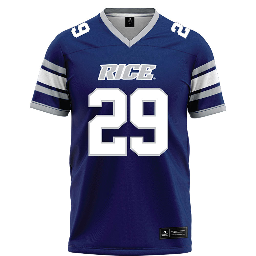 Rice - NCAA Football : Charlie Durkin - Blue Football Jersey-0