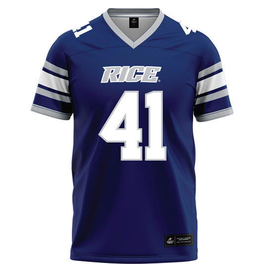 Rice - NCAA Football : Preston Healy - Blue Football Jersey-0