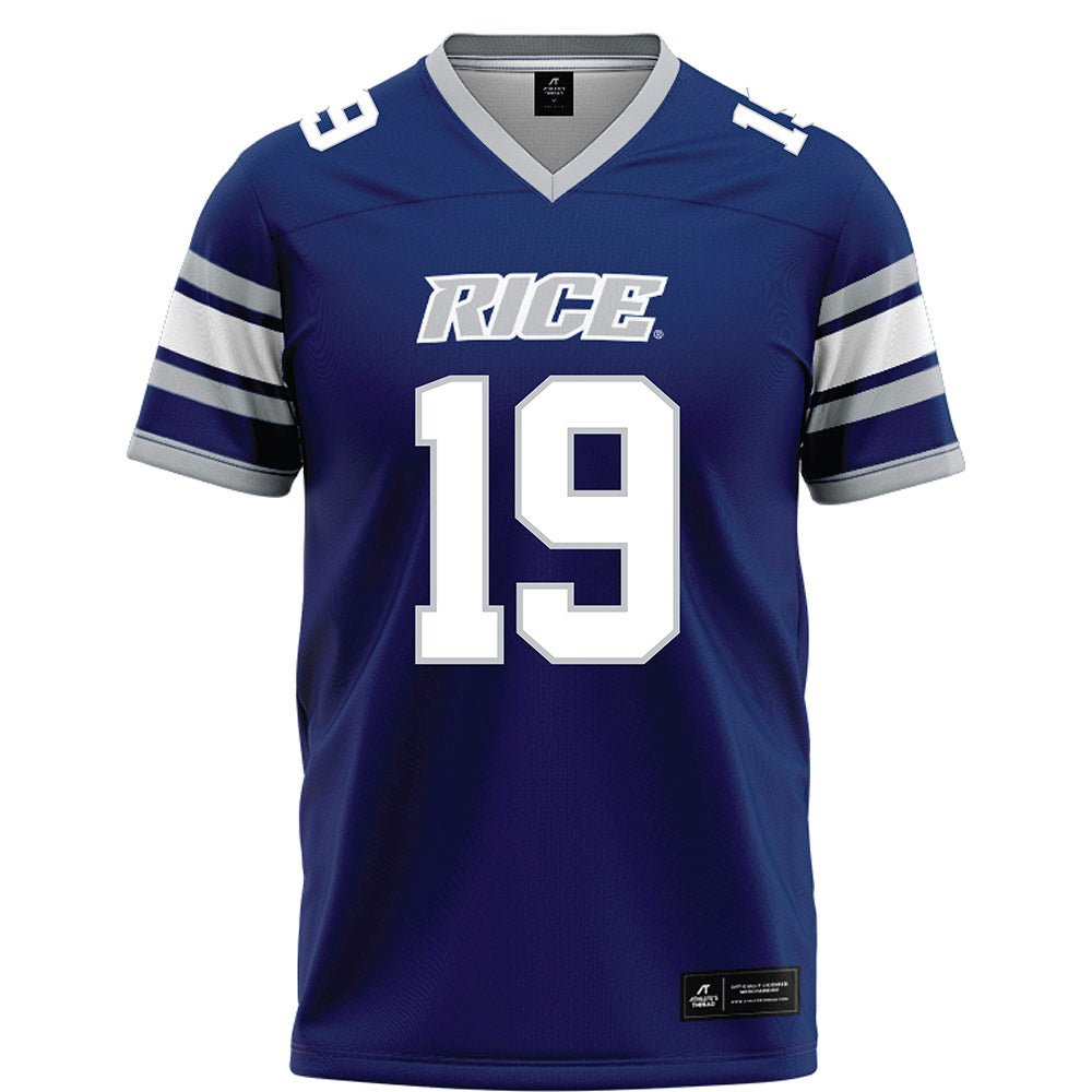 Rice - NCAA Football : Jordan Clark - Blue Football Jersey-0