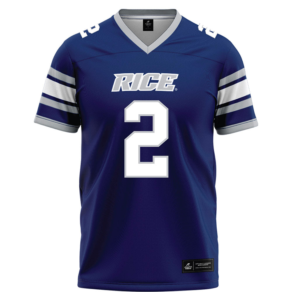 Rice - NCAA Football : Lucas Scheerhorn - Blue Football Jersey-0