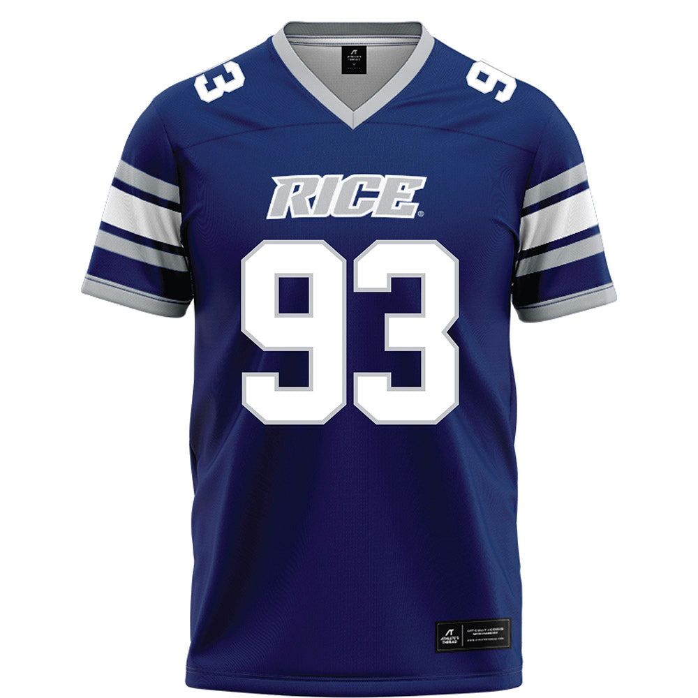 Rice - NCAA Football : Quincy Tchikou - Blue Football Jersey-0