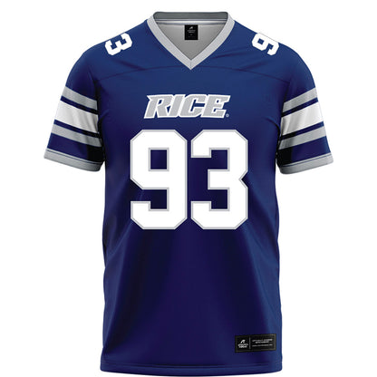 Rice - NCAA Football : Quincy Tchikou - Blue Football Jersey-0