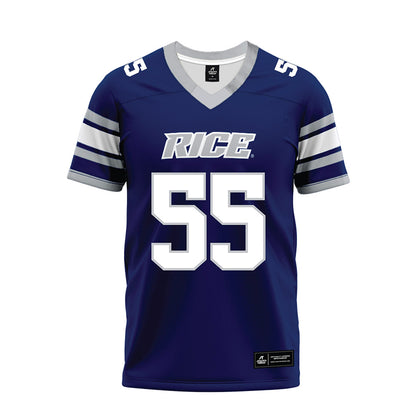 Rice - NCAA Football : CJ Witten - Blue Premium Football Jersey-0