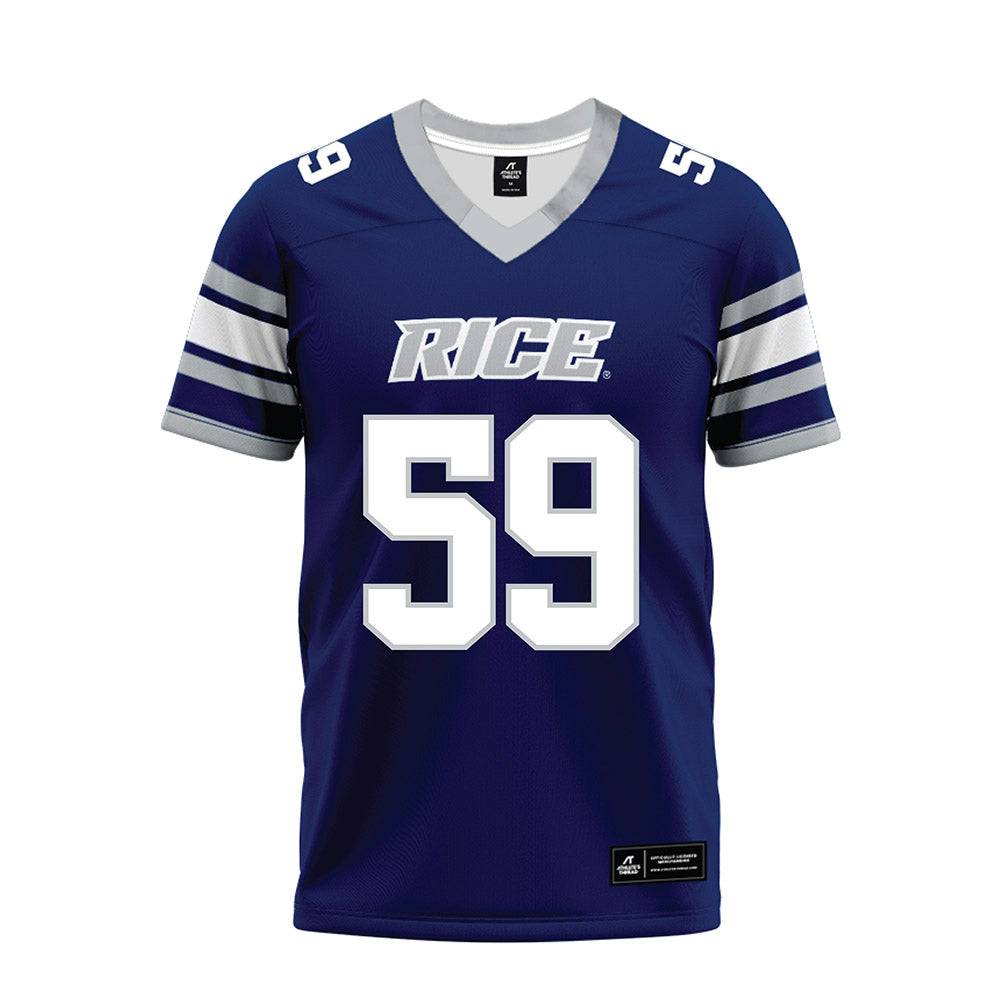 Rice - NCAA Football : Colter Alberding - Blue Premium Football Jersey-0