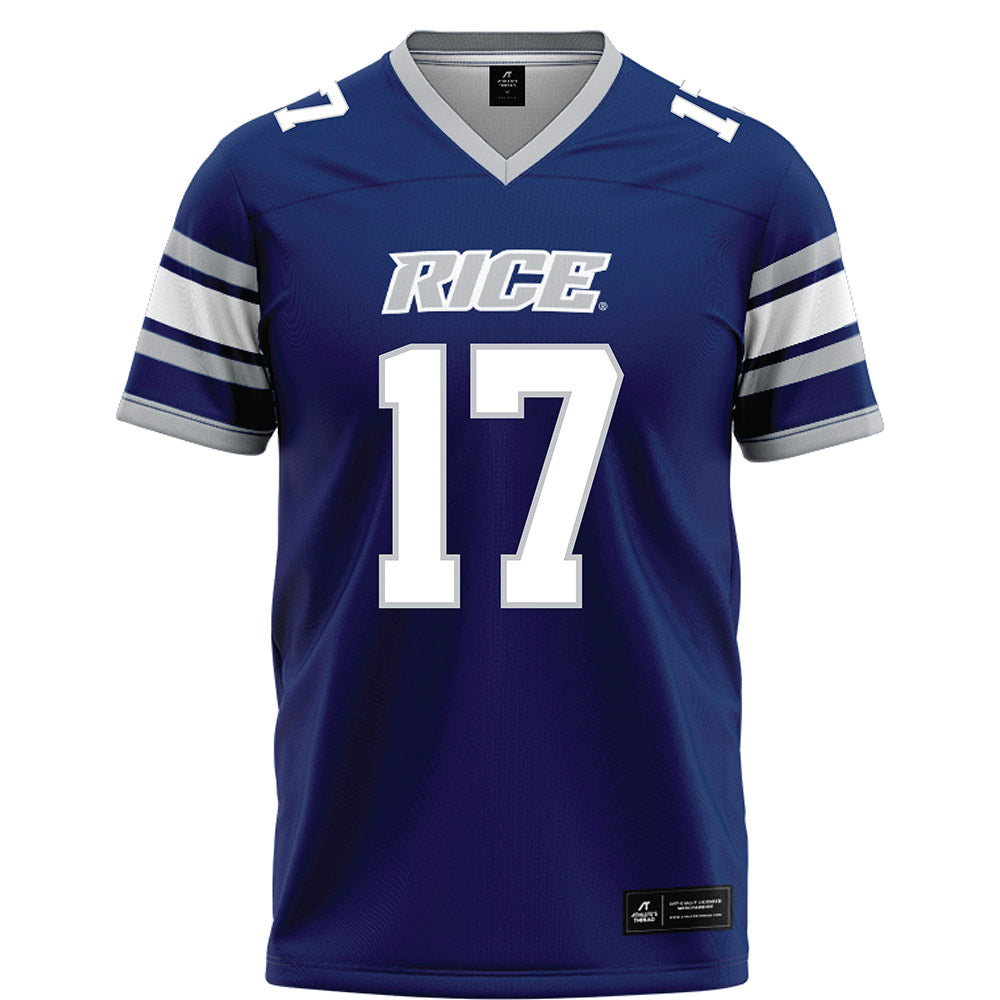 Rice - NCAA Football : Jake Renda - Blue Football Jersey-0