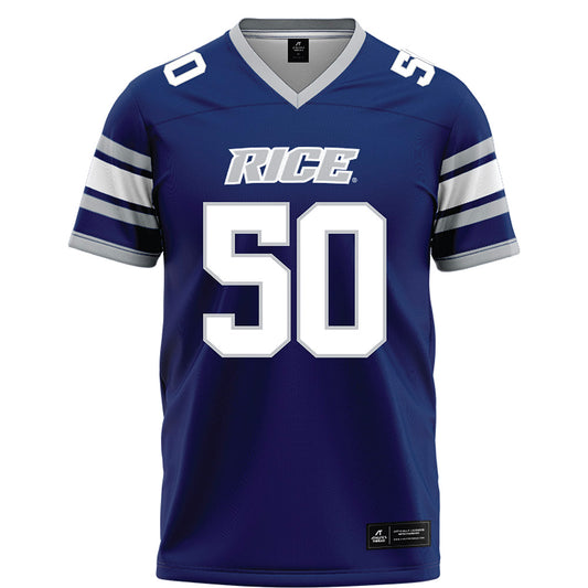 Rice - NCAA Football : Patrick Valent - Blue Football Jersey-0