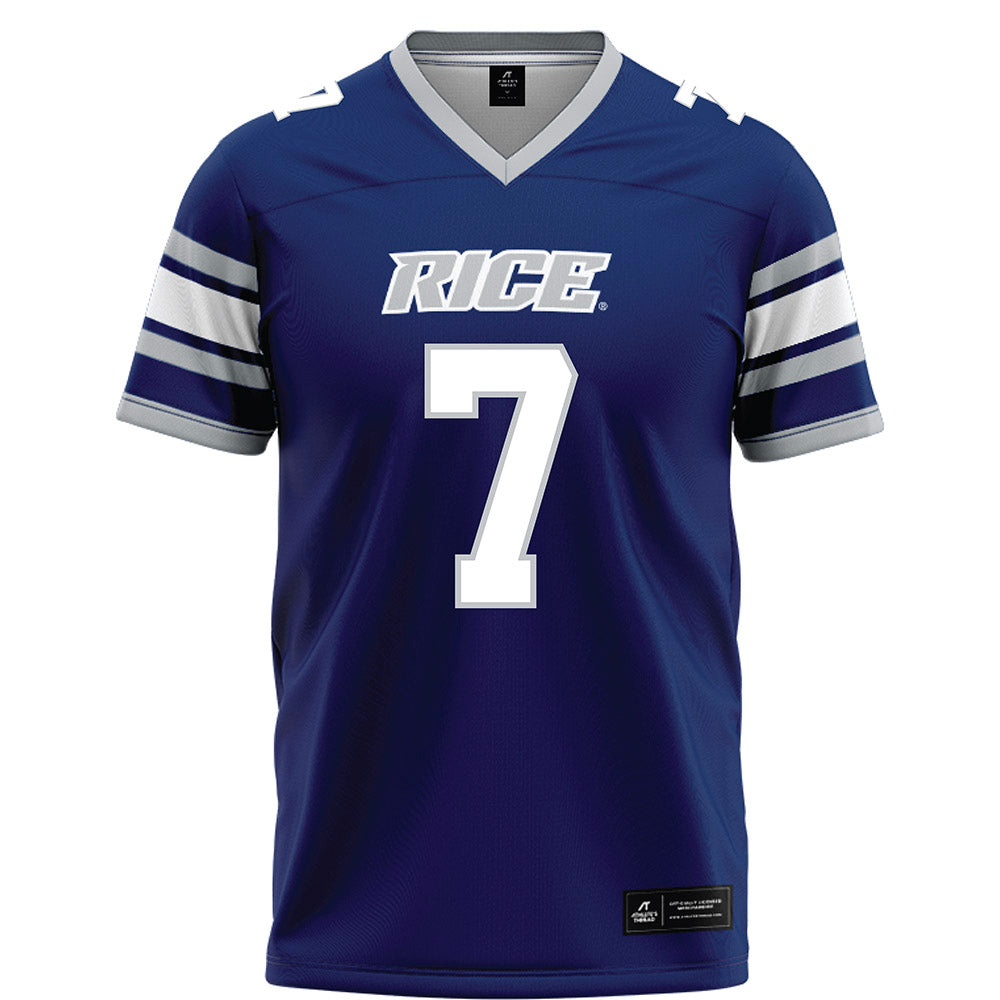 Rice - NCAA Football : Barry Jackson - Blue Football Jersey-0