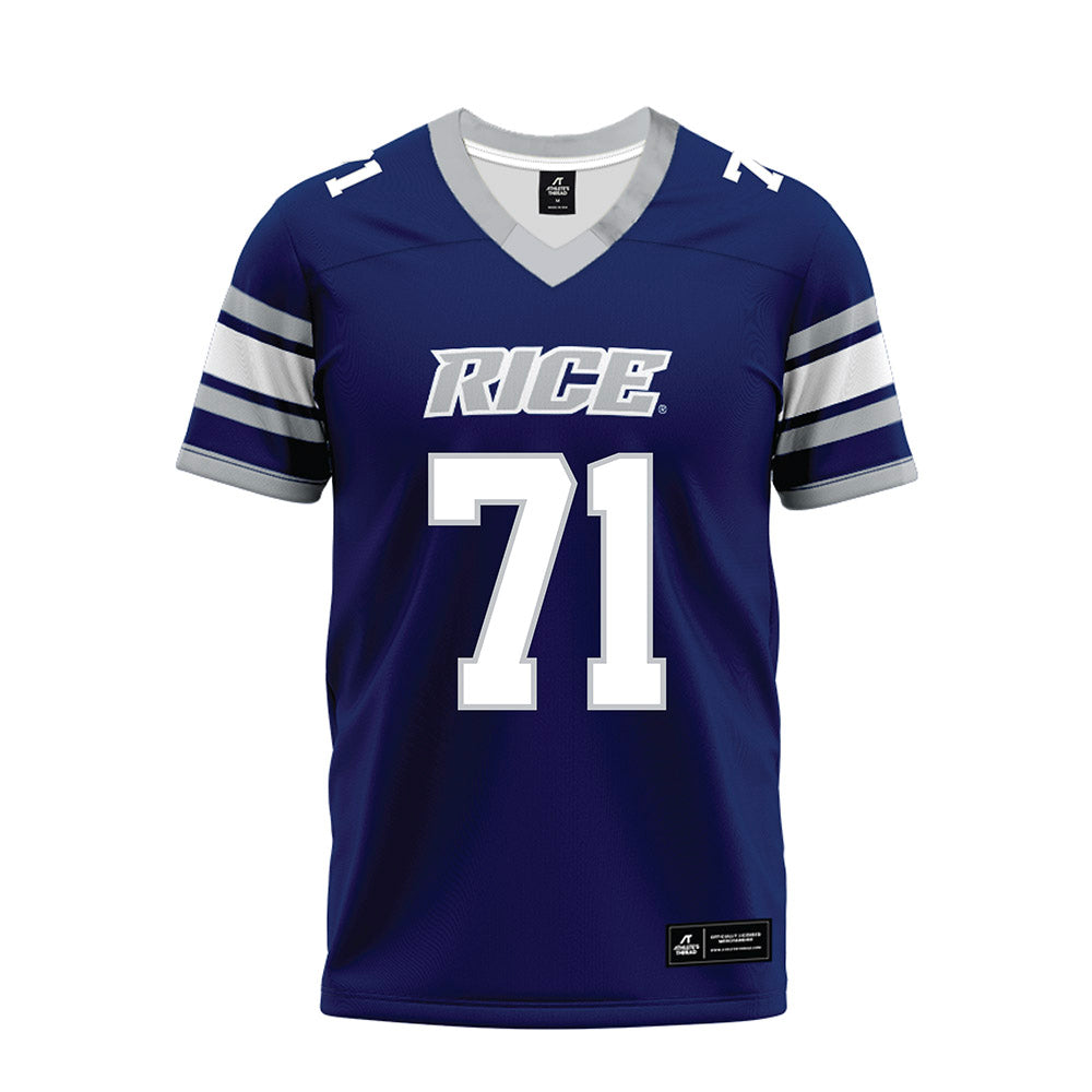 Rice - NCAA Football : Cole Principe - Blue Premium Football Jersey-0