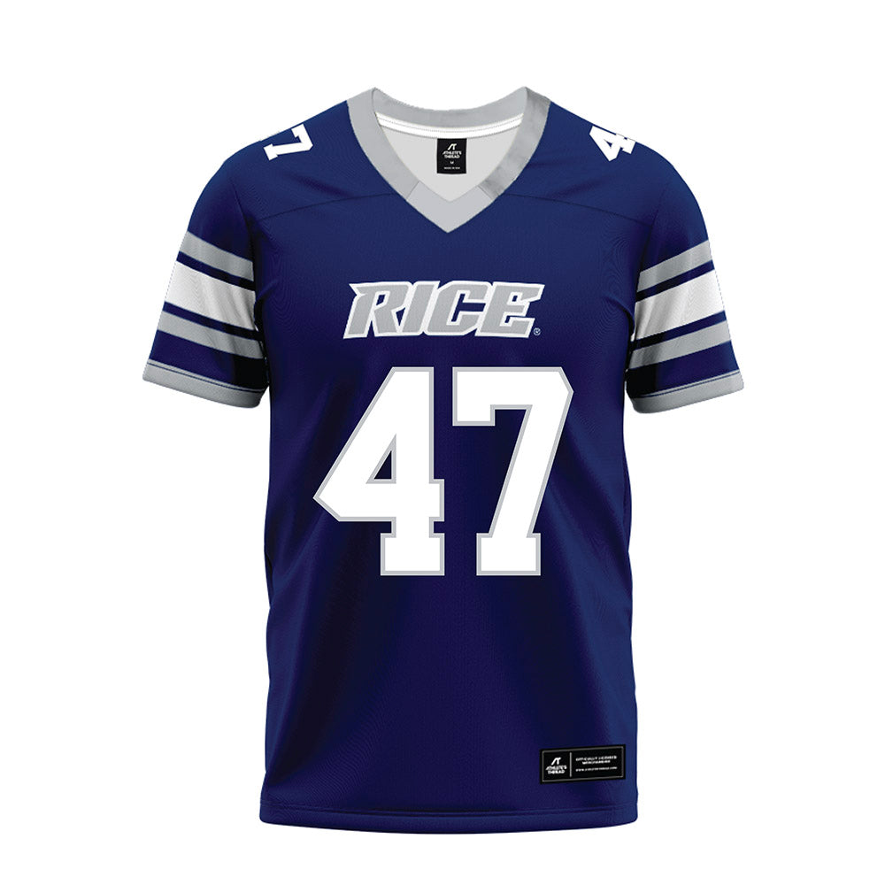 Rice - NCAA Football : Ty Thames - Blue Premium Football Jersey-0