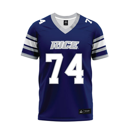 Rice - NCAA Football : Clay Mitchell - Blue Premium Football Jersey-0