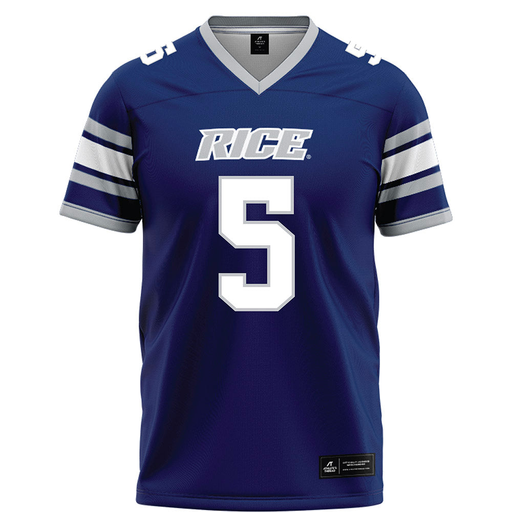 Rice - NCAA Football : Davis Lane - Blue Football Jersey-0