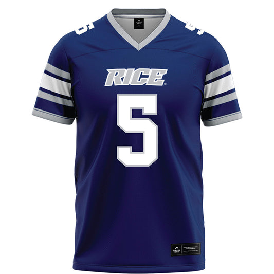 Rice - NCAA Football : Davis Lane - Blue Football Jersey-0