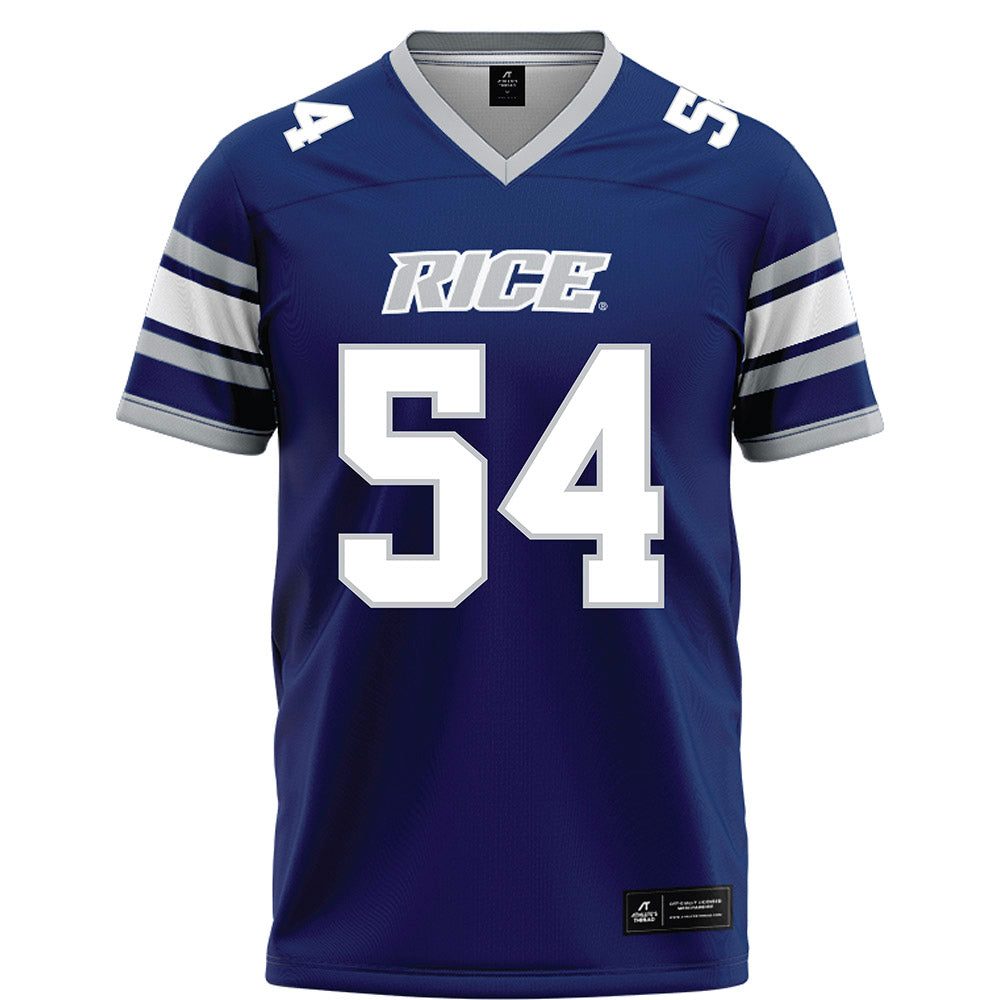 Rice - NCAA Football : Austin Harnetiaux - Blue Football Jersey-0