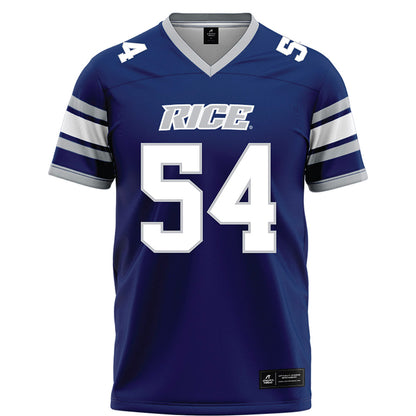 Rice - NCAA Football : Austin Harnetiaux - Blue Football Jersey-0