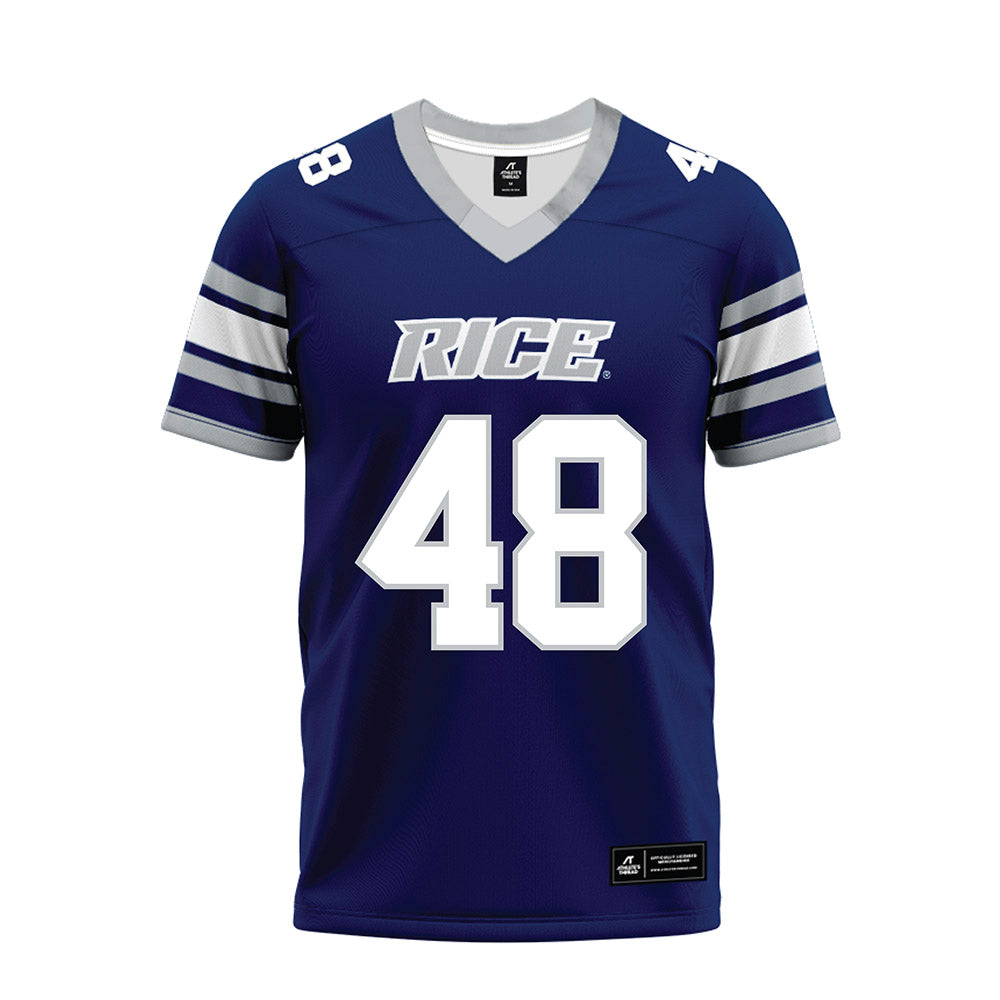 Rice - NCAA Football : Phoenix Derichsweiler - Blue Premium Football Jersey-0