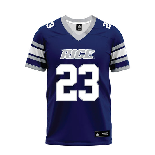 Rice - NCAA Football : Michael Amey III - Blue Premium Football Jersey-0