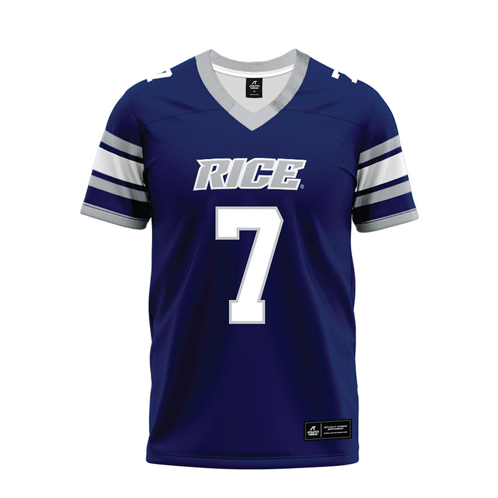 Rice - NCAA Football : Barry Jackson - Blue Premium Football Jersey-0