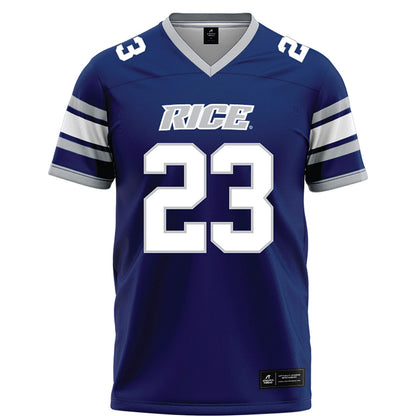 Rice - NCAA Football : Michael Amey III - Blue Football Jersey-0