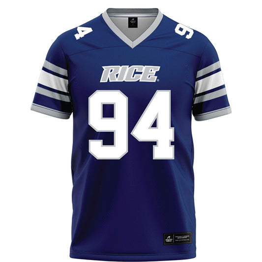 Rice - NCAA Football : Braden Bays - Blue Football Jersey-0