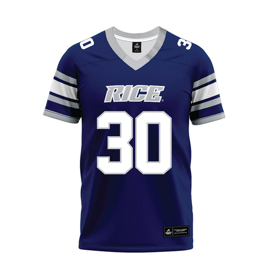 Rice - NCAA Football : Carson Morgan - Blue Premium Football Jersey-0