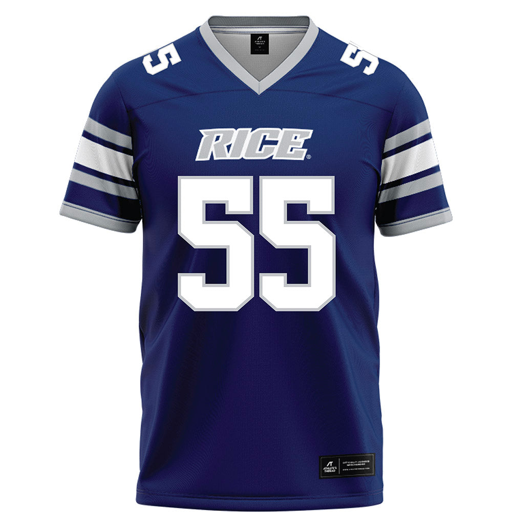 Rice - NCAA Football : CJ Witten - Blue Football Jersey-0