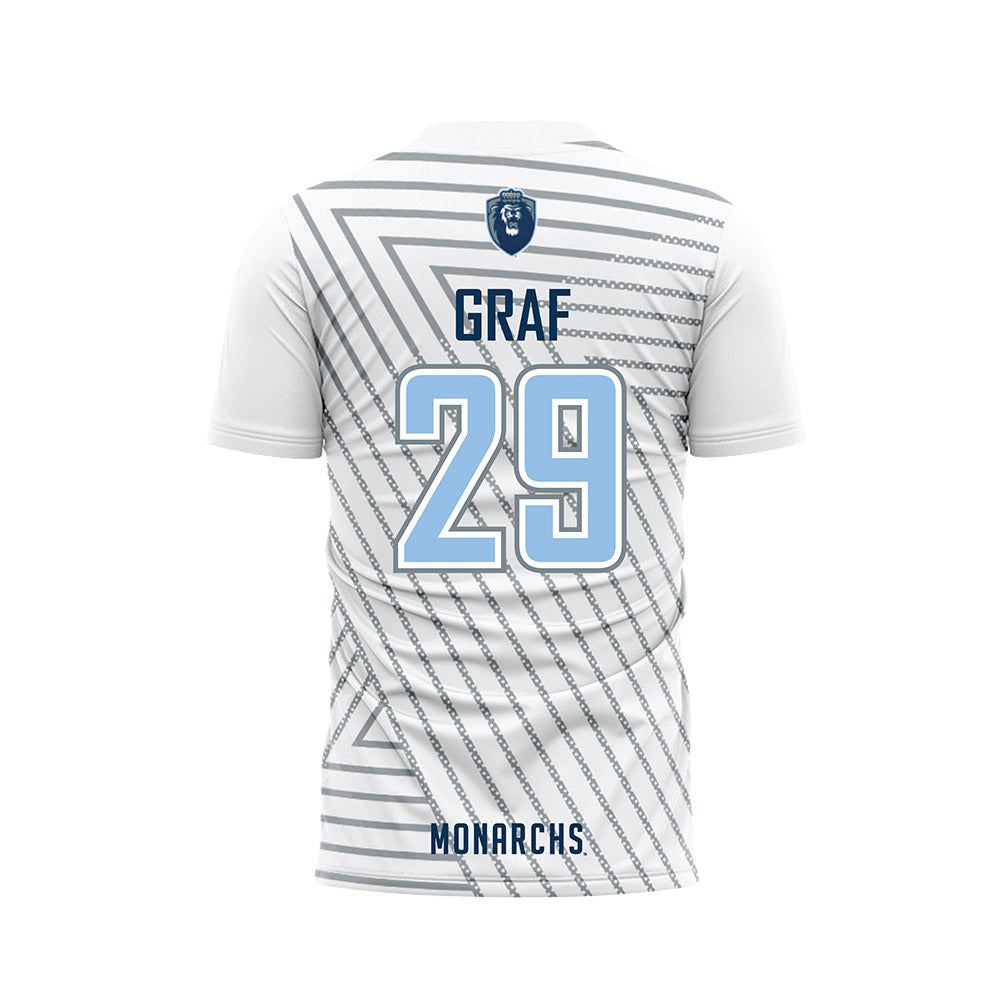 Old Dominion - NCAA Men's Soccer : Maximilian Graf - White Soccer Jersey-1