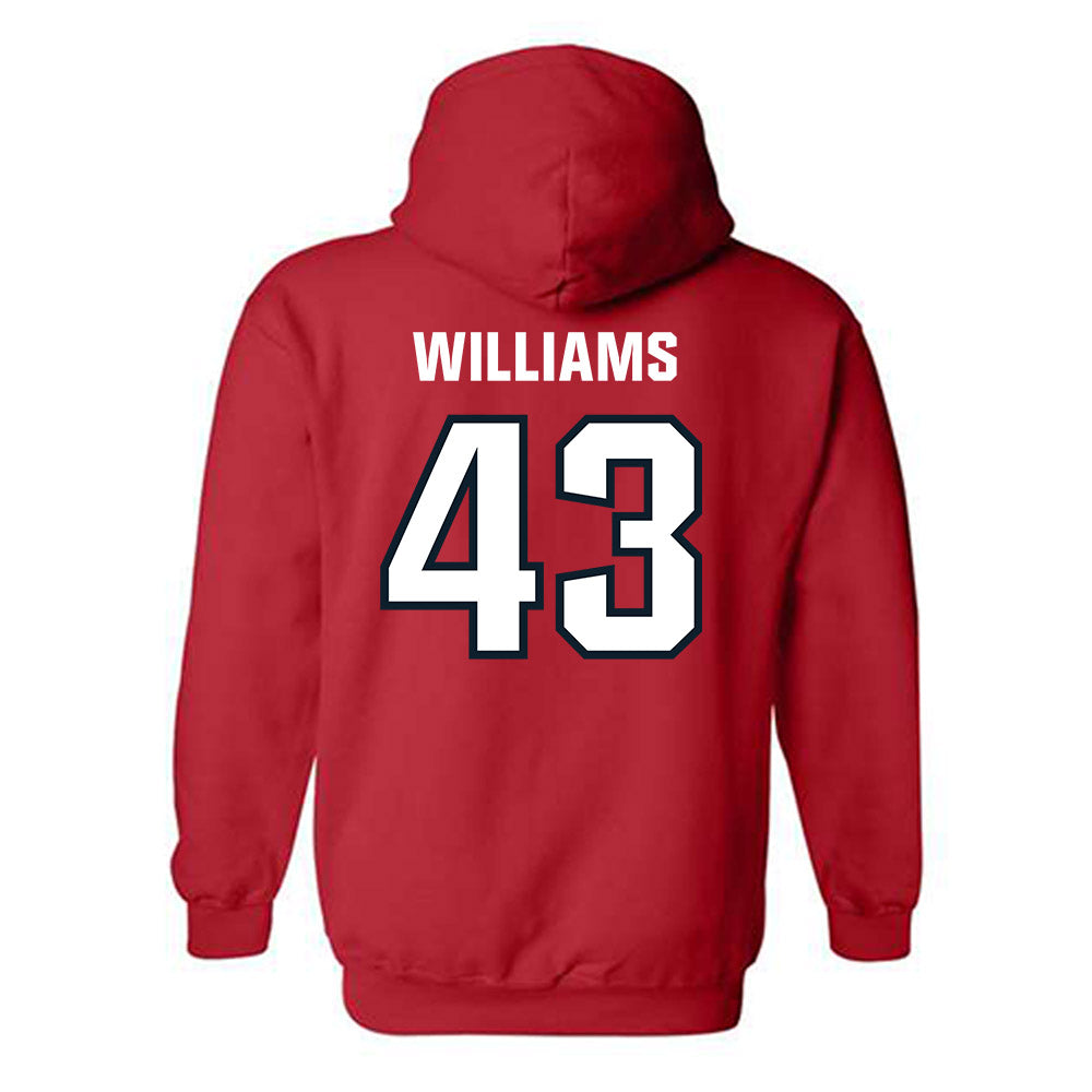 Dallas Baptist - NCAA Baseball : Miles Williams - Classic Shersey Hooded Sweatshirt-1