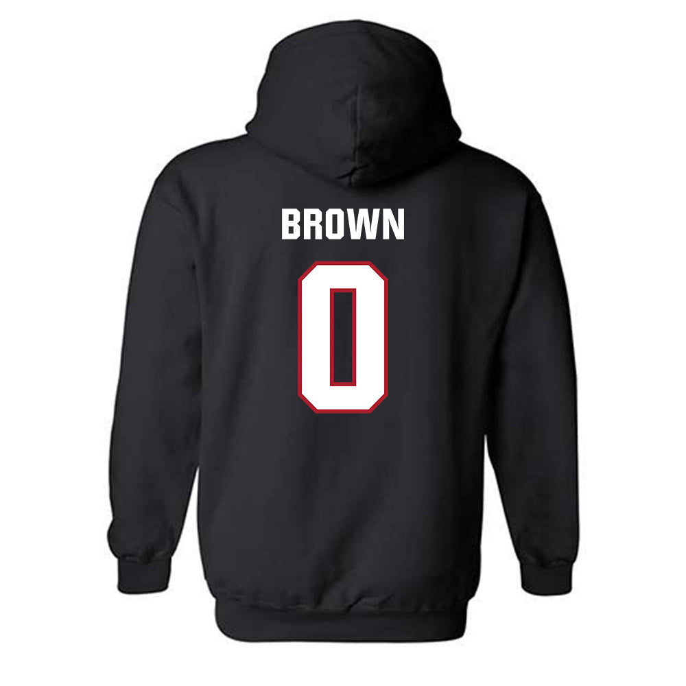 Dallas Baptist - NCAA Men's Basketball : Xavion Brown - Classic Shersey Hooded Sweatshirt-1