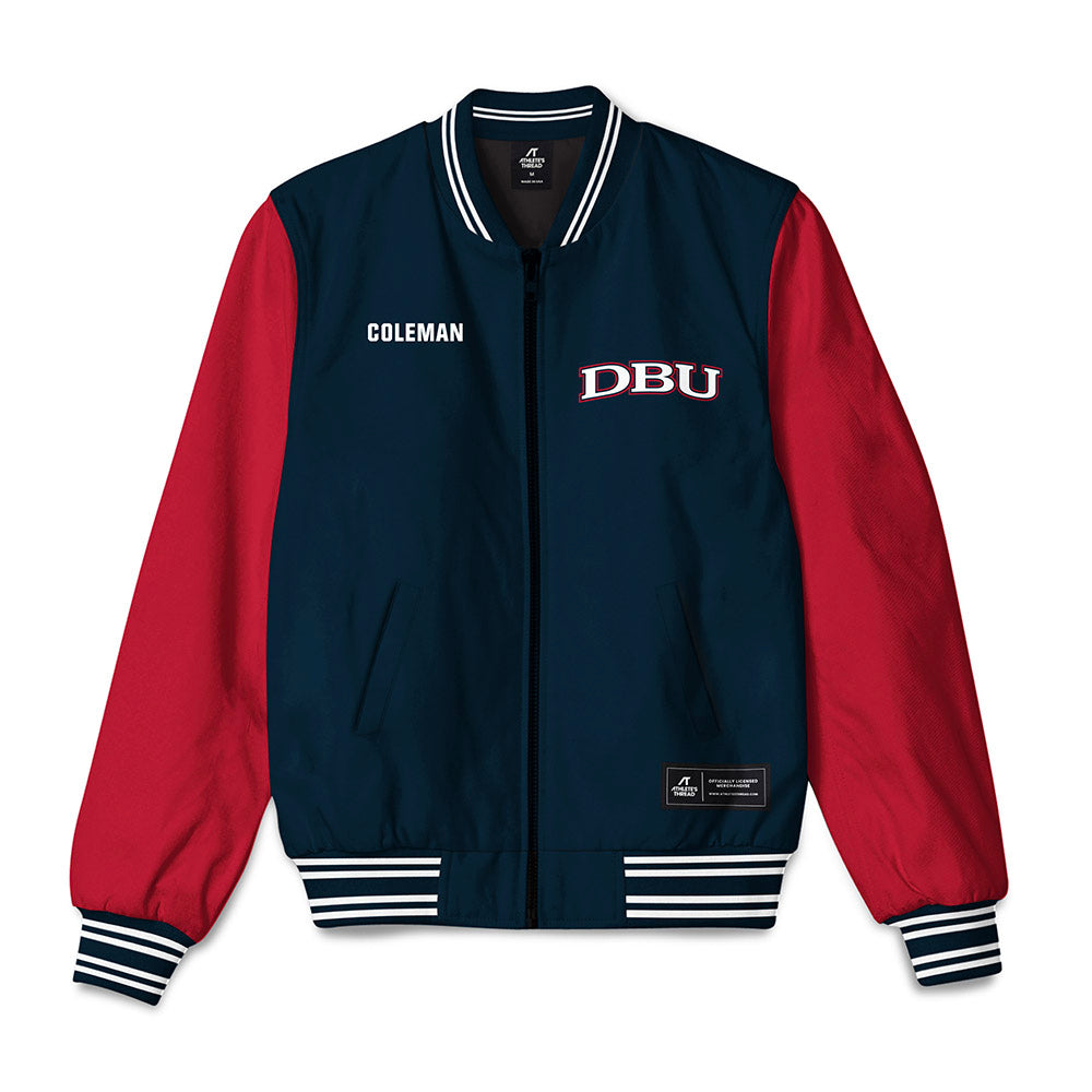Dallas Baptist - NCAA Men's Track & Field : Jace Coleman - Bomber Jacket-0
