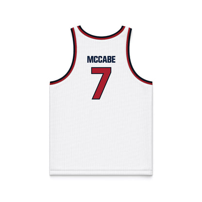 Dallas Baptist - NCAA Men's Basketball : Jackson McCabe - White Basketball Jersey-1