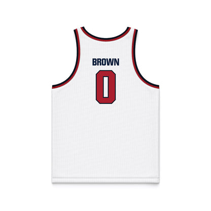 Dallas Baptist - NCAA Men's Basketball : Xavion Brown - White Basketball Jersey-1
