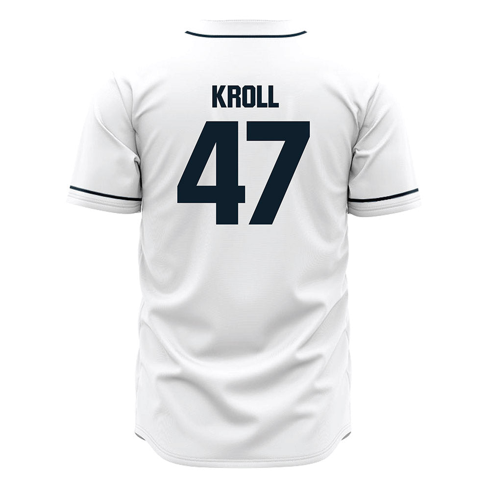 Dallas Baptist - NCAA Baseball : Athan Kroll - White Jersey-1