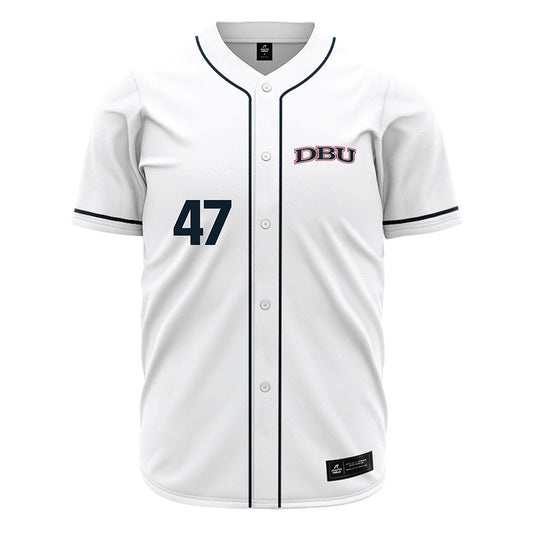 Dallas Baptist - NCAA Baseball : Athan Kroll - White Jersey-0