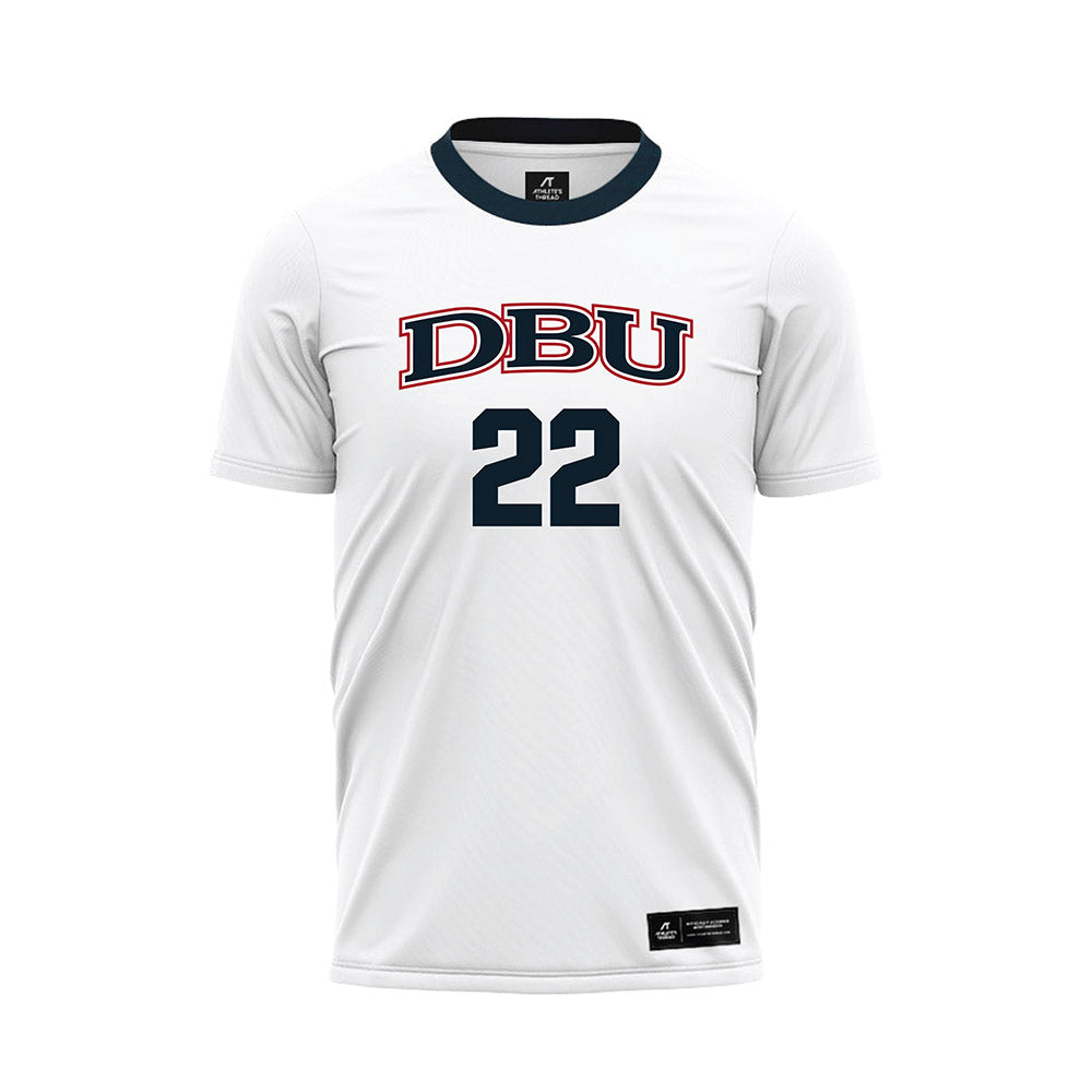 Dallas Baptist - NCAA Women's Soccer : Emma Croley - White Soccer Jersey-0