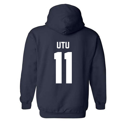 Nevada - NCAA Football : Poasa Utu - Classic Shersey Hooded Sweatshirt-1
