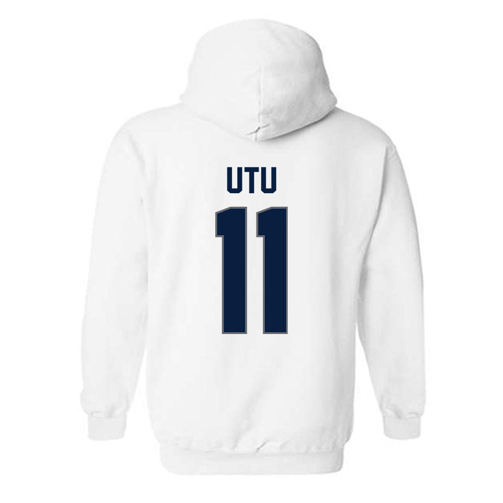 Nevada - NCAA Football : Poasa Utu - Classic Shersey Hooded Sweatshirt-1