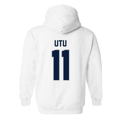 Nevada - NCAA Football : Poasa Utu - Classic Shersey Hooded Sweatshirt-1