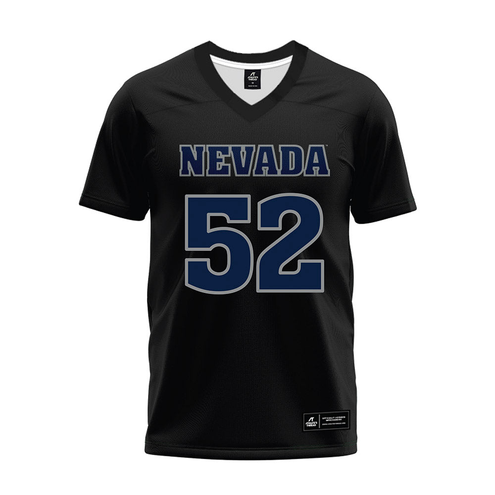 Nevada - NCAA Football : Elias Justice - Black Premium Football Jersey-0